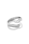 Monica Vinader The Wave Ring In Sterling Silver