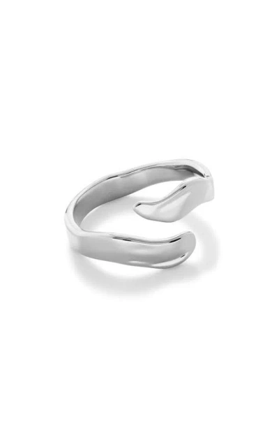 Monica Vinader The Wave Ring In Sterling Silver