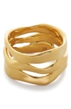 MONICA VINADER THE WAVE TRIPLE BAND RING