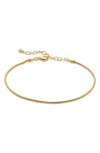 Monica Vinader Thin Snake Chain Bracelet In 18ct Gold Vermeil