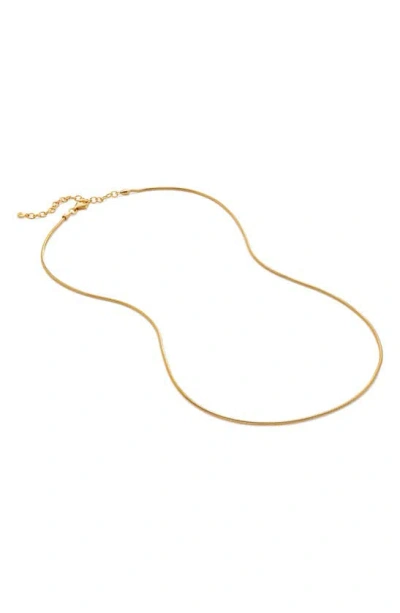 Monica Vinader Thin Snake Chain Necklace In Gold