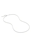 Monica Vinader Thin Snake Chain Necklace In Sterling Silver