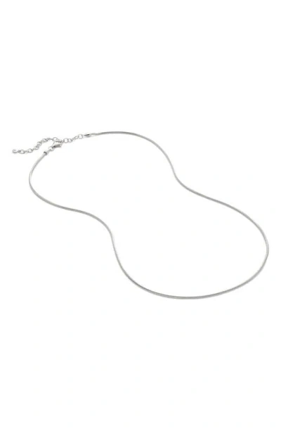 Monica Vinader Thin Snake Chain Necklace In Sterling Silver