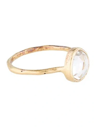 Pre-owned Monica Vinader Topaz Siren Cocktail Ring In Multi