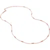 Monica Vinader Triple Beaded Chain Necklace In Rose Gold