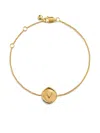 Monica Vinader Initial Stamp Charm Bracelet In Gold