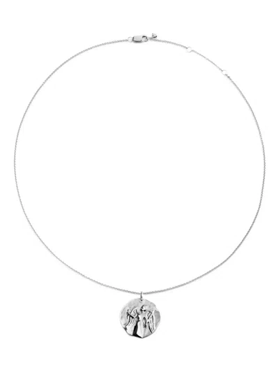 Monica Vinader Virgo Zodiac Necklace In Silver