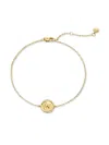 Monica Vinader Gold Mini Initial I Stamp Chain Bracelet In Gold