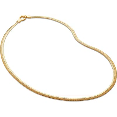Monica Vinader Womens Yellow Gold Snake Wide Chain 18ct Yellow-gold Vermeil Plated Sterling-silver N