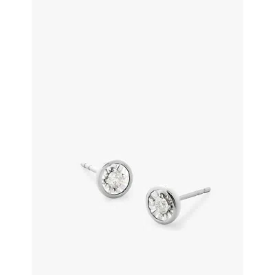 Monica Vinader Womens Silver Solitaire Small Sterling-silver And 0.48ct Brilliant-cut Lab-grown Diam