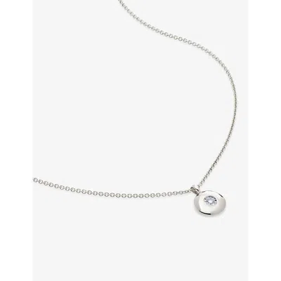 Monica Vinader Womens Sterling Silver April Birthstone Sterling-silver Necklace