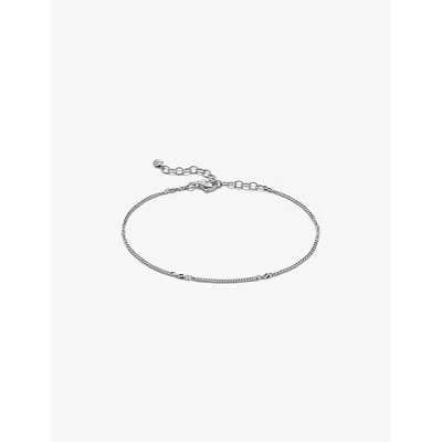 Monica Vinader Womens Sterling Silver Curb Twist Adjustable Sterling-silver Chain Bracelet