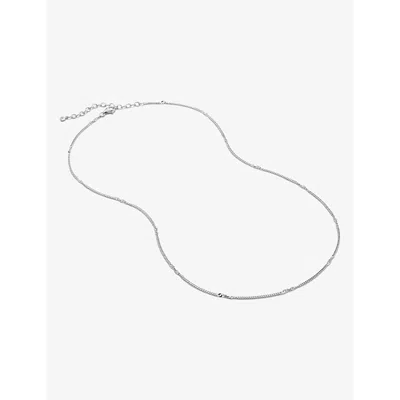 Monica Vinader Womens Sterling Silver Curb Twist Sterling-silver Necklace In Metallic