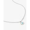 Monica Vinader Womens Sterling Silver December Necklace Turquoise In Sterling Silver