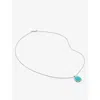 Monica Vinader Womens Sterling Silver Delphi Sterling-silver And Turquoise Pendant Necklac In Sterling Silver
