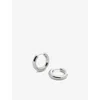 Monica Vinader Womens Sterling Silver Essential Click Small Sterling-silver Hoop Earrings In Sterling Silver