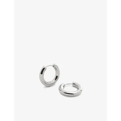 Monica Vinader Womens Sterling Silver Essential Click Small Sterling-silver Hoop Earrings
