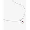 Monica Vinader Womens Sterling Silver February Birthstone Sterling-silver Necklace In Sterling Silver