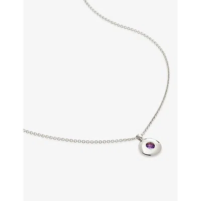 Monica Vinader Womens Sterling Silver February Birthstone Sterling-silver Necklace