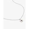 Monica Vinader Womens Sterling Silver January Birthstone Necklace Red Garnet In Sterling Silver
