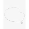 Monica Vinader Womens Sterling Silver Lab Grown Sterling-silver And 0.015ct Diamond Engravable Penda In Sterling Silver