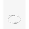 Monica Vinader Womens Sterling Silver Lab Grown Sterling-silver And 0.03ct Diamond Chain Bracelet In Sterling Silver