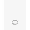 Monica Vinader Womens Sterling Silver Lab Grown Sterling-silver And 0.057ct Diamond Eternity Ring In Sterling Silver