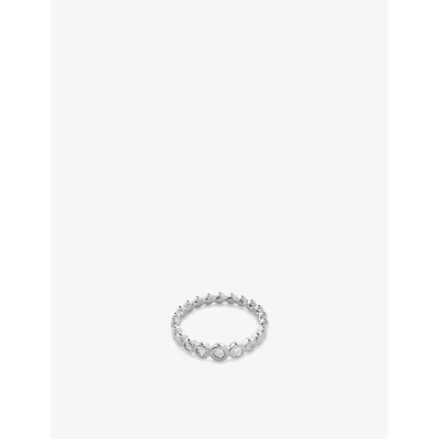 Monica Vinader Womens Sterling Silver Lab Grown Sterling-silver And 0.057ct Diamond Eternity Ring