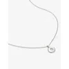 Monica Vinader Womens Sterling Silver March Birthstone Necklace Aquamarine In Sterling Silver