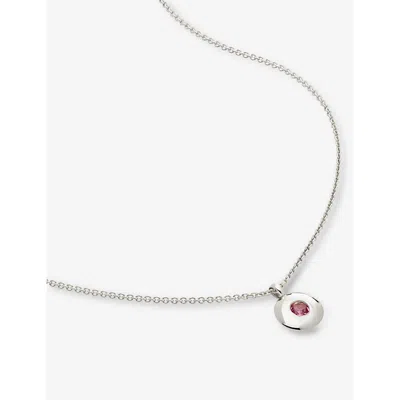 Monica Vinader Womens Sterling Silver October Birthstone Sterling-silver Necklace In Metallic