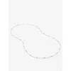 Monica Vinader Womens Sterling Silver Orbit Fine Oval Station Sterling-silver Necklace In Sterling Silver