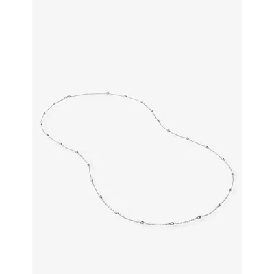 Monica Vinader Womens Sterling Silver Orbit Fine Oval Station Sterling-silver Necklace