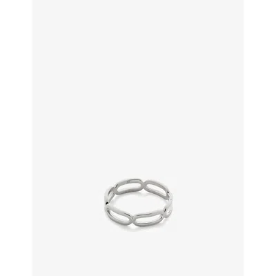 Monica Vinader Sterling Silver Paperclip Stacking Ring