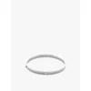 Monica Vinader Womens Sterling Silver Solitaire Sterling-silver And 0.015ct Lab-grown Diamond Bangle In Sterling Silver