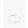 Monica Vinader Womens Sterling Silver Solitaire Sterling-silver And 0.06ct Lab-grown Diamond Bracele In Sterling Silver