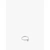 Monica Vinader Womens Sterling Silver Solitaire Sterling-silver And 0.06ct Lab-grown Diamond Ring In Sterling Silver