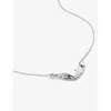 Monica Vinader The Wave Pendant Necklace In Sterling Silver