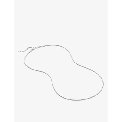 Monica Vinader Womens Sterling Silver Thin Snake Sterling-silver Necklace