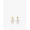Monica Vinader Womens Yellow Gold Capri 18ct Gold-plated Vermeil Sterling-silver And Keshi-pearl Dro In Yellow Gold