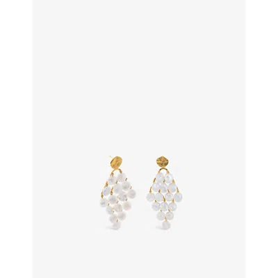 Monica Vinader Womens Yellow Gold Capri 18ct Gold-plated Vermeil Sterling-silver And Keshi-pearl Dro