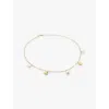 Monica Vinader Womens Yellow Gold Capri 18ct Gold-plated Vermeil Sterling-silver And Keshi-pearl Pen In Yellow Gold