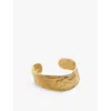Monica Vinader Womens Yellow Gold Capri 18ct Gold-plated Vermeil Sterling-silver Cuff Bracelet In Yellow Gold