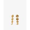 Monica Vinader Womens Yellow Gold Capri 18ct Gold-plated Vermeil Sterling-silver Drop Earrings In Yellow Gold