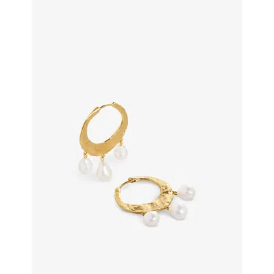Monica Vinader Womens Yellow Gold Capri Baroque 18ct Gold-plated Vermeil Sterling-silver And Pearl H