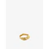 Monica Vinader Gold Capri Stacking Ring In Yellow Gold