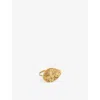 Monica Vinader Womens Yellow Gold Capri Teardrop 18ct Gold-plated Vermeil Sterling-silver Ring In Yellow Gold