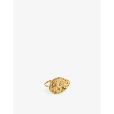 Monica Vinader Womens Yellow Gold Capri Teardrop 18ct Gold-plated Vermeil Sterling-silver Ring