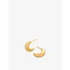 Monica Vinader Womens Yellow Gold Crescent Moon Medium 18ct Yellow Gold-plated Vermeil Sterling-silv In Yellow Gold