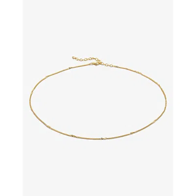 Monica Vinader Womens Yellow Gold Curb Twist 18ct Yellow Gold-plated Vermeil Sterling-silver Choker