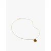 Monica Vinader Womens Delphi 18ct Yellow Gold-plated Vermeil Sterling-silver And Tiger's Eye Pendant Necklac In Yellow Gold